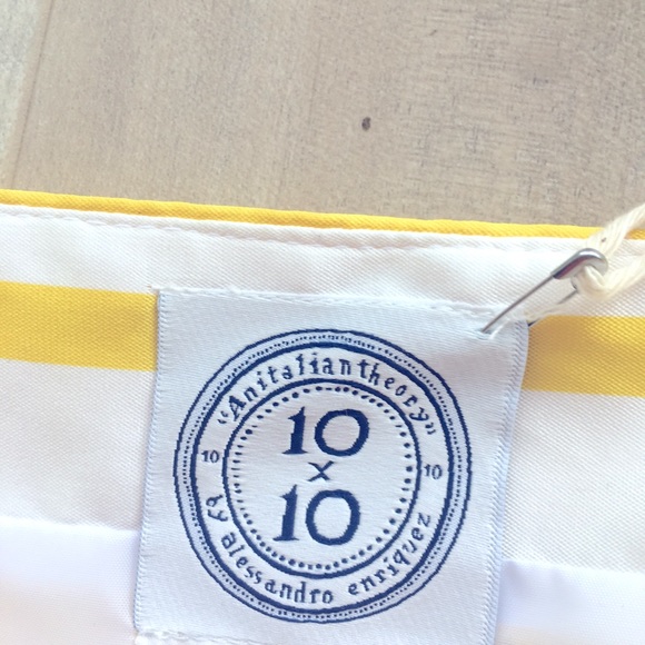 ALESSANDRO ENRIQUEZ White yellow puffy sundress - Picture 2 of 7